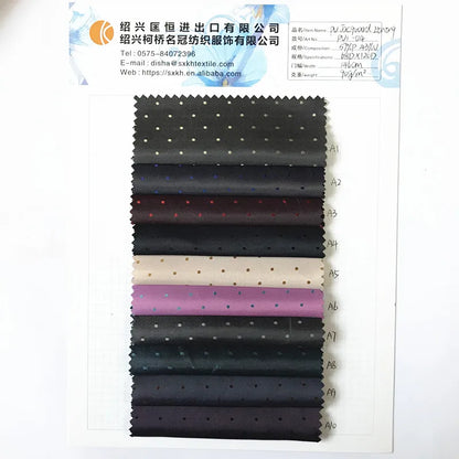 Factory Directly Sale Polyester Viscose Dot Jacquard Brocade Lining Fabric for Coat Jacket and Suit