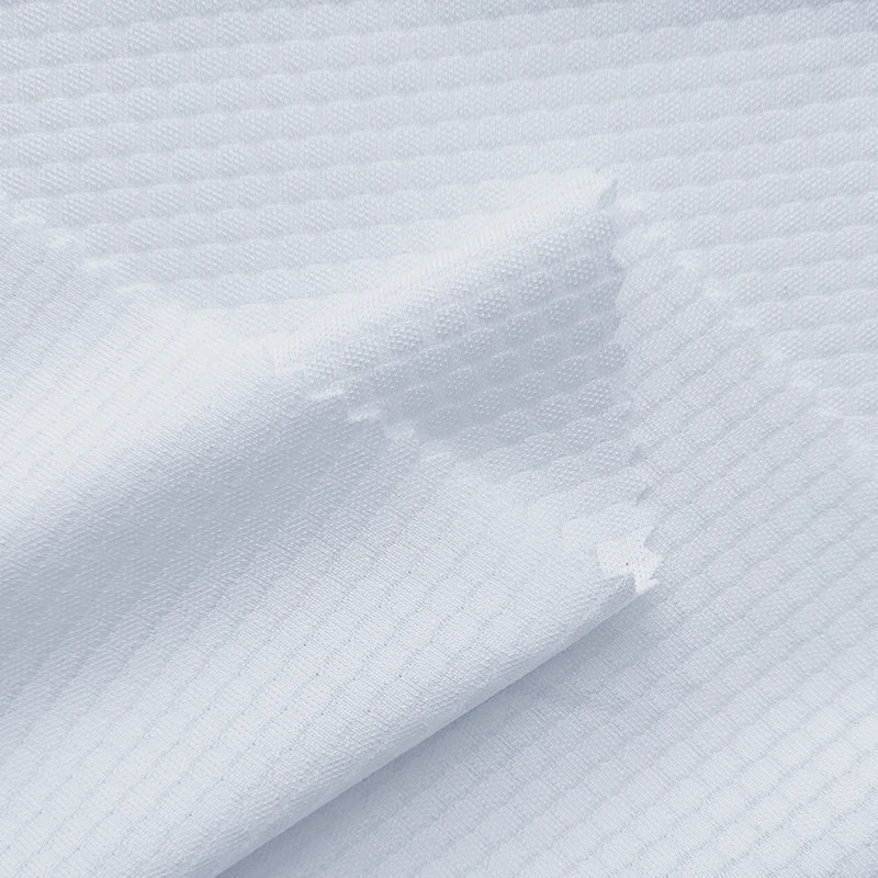 Navy 100 Polyester Honeycomb Mesh Football Jersey Knitted Fabric