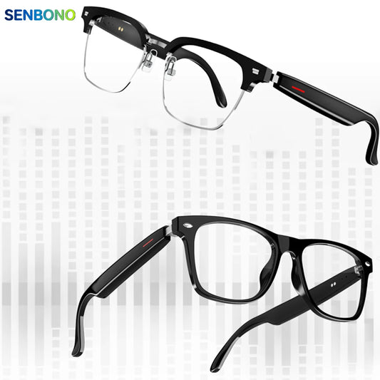 SENBONO E13 Smart Glasses Wireless Outdoor Sport BT 5.0 Sunglasses Hands-Free Calls Music Anti-Blue Light IPX-6 Waterproof Touch