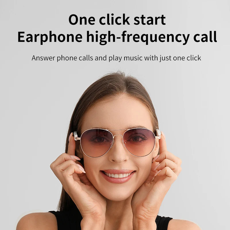 Christmas Gifts Fashion Outdoor Talk Smart   Glasses Anti Blue Music Audio  Glasses Sunglasses Bt Glasses