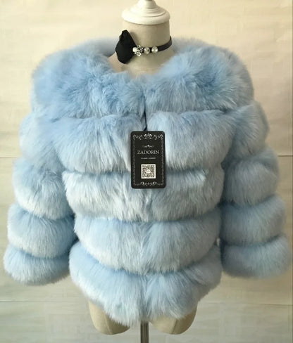 Elegant Short Length Artificial Fur Jacket for Women to Stay Cozy and Stylish During Cold Weather Days