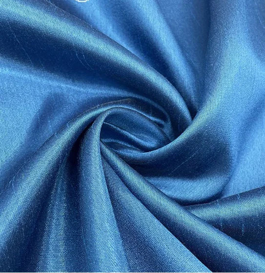 Shiny Satin Slub Dupion Fabric 100% Polyester Quick Shipping 96 Colors in Stock for Girls' Long Dresses and Curtains