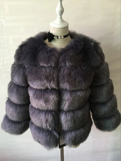 Elegant Short Length Artificial Fur Jacket for Women to Stay Cozy and Stylish During Cold Weather Days