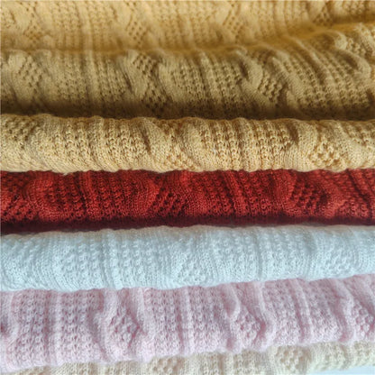 Jacquard Fabric Wholesale Soft Polyester Dress Fabric Custom Design Solid Polyester