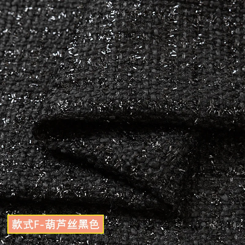 Wholesale 100% Polyester Woolen Fabric Fiber Plaid Check Woven Woolen Yarn Dyed Tweed Fabric for Coat Clothing Dress Vest Skirt