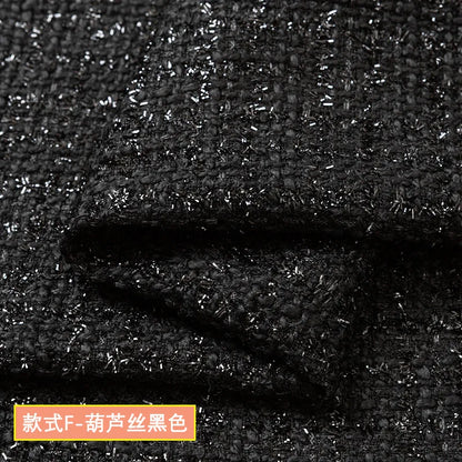 Wholesale 100% Polyester Woolen Fabric Fiber Plaid Check Woven Woolen Yarn Dyed Tweed Fabric for Coat Clothing Dress Vest Skirt