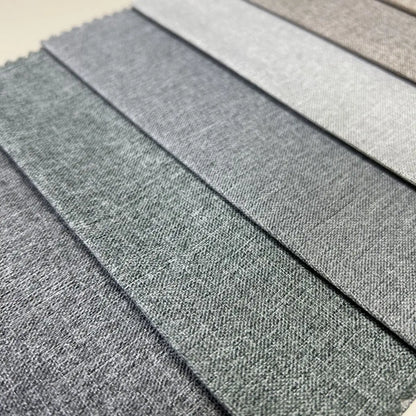 Low Price 100% Blackout Curtain Fabric Composite Linen Look Black Out Fabric for Curtains and Drapes