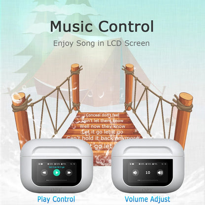 Smart Glasses Induction Bone Conduction S9 Wireless Earphones Waterproof In-Ear Headphones Digital Display Battery Indicator