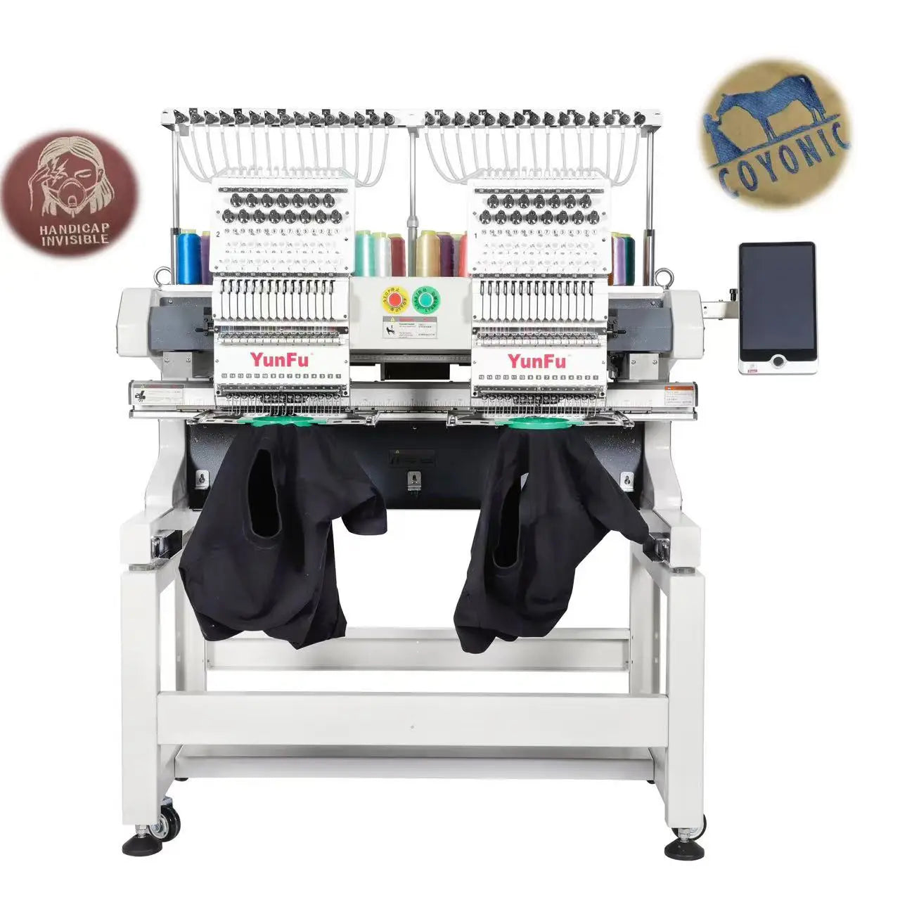 High- Quality Professional Computer Embroidery Machine Price  2 Heads Automatic 3D Hat T-shirt Flat Logo Cap Embroidery Machine