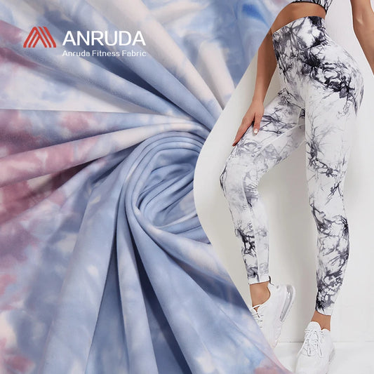 A2255 Manufacturer Stock High Density Nylon Soft 4 Way Stretch Tie Dye Spandex Yoga Leggings Fabric for Sportswear