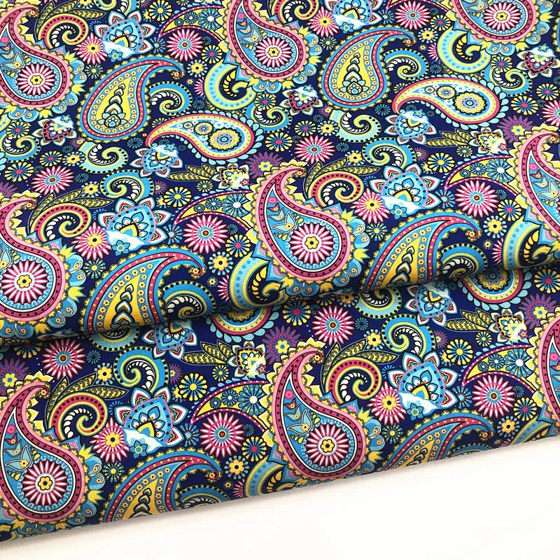 Chinese Factory Wholesale Paisley Designer Fabric 90%polyester 10%cotton  TC Blended Poplin Woven Fabrics Sale by Yard