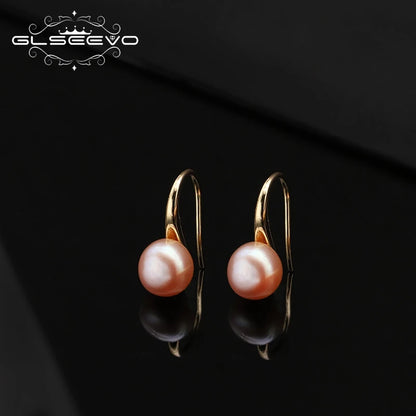 Natural Freshwater Pearl Ear Hook Earrings Fashion Luxury Personality Gold Plated Ear Hook Women Girls Fine Jewelry