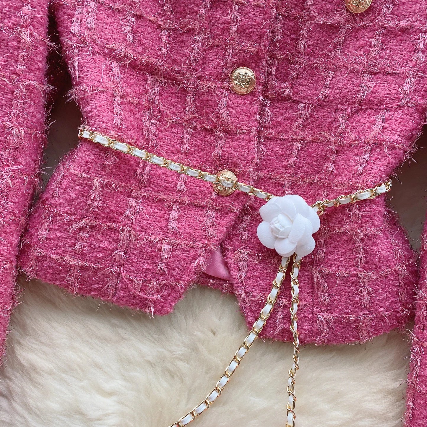 Boutique Wholesale 2026 Autumn New High-end Woolen Cardigan Jacket Split Mid Length Skirt Women's Set