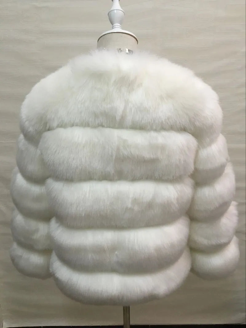 Elegant Short Length Artificial Fur Jacket for Women to Stay Cozy and Stylish During Cold Weather Days