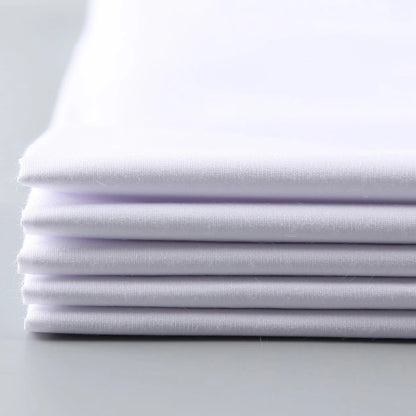 Wholesale Eco-Friendly Crystal White 130gsm 65% Polyester 35% Combed Cotton Poplin Fabric 150cm Woven for School Shirts