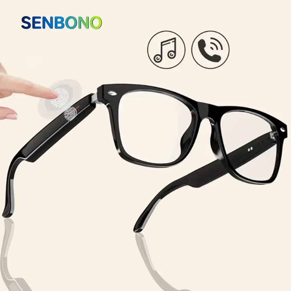 SENBONO E13 Smart Glasses Wireless Outdoor Sport BT 5.0 Sunglasses Hands-Free Calls Music Anti-Blue Light IPX-6 Waterproof Touch
