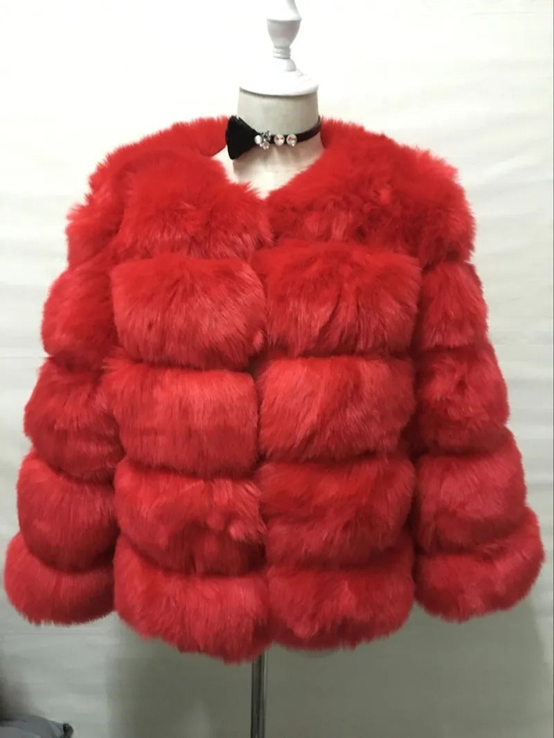Elegant Short Length Artificial Fur Jacket for Women to Stay Cozy and Stylish During Cold Weather Days