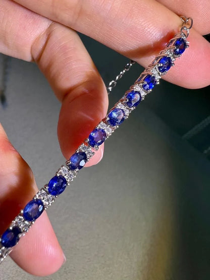 Exquisitely Crafted Fine Jewelry 925 Sterling Silver  Adjustable Ruby  Gemstone Woman Bracelet