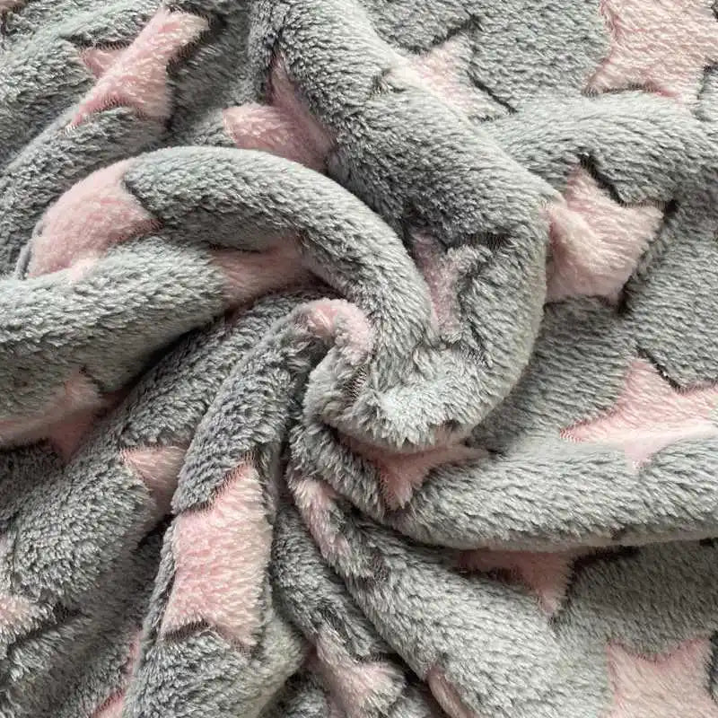 Wholesale Glow Fabric Flannel Fleece Blanket Double Sided Jacquard Flannel Fabric by Rolls