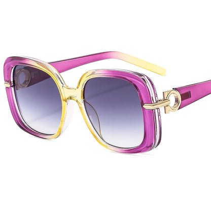 2024 New Arrival Fashion Full Rim Big Square Frame Shades Sunglasses Women Pc Uv400 Sunglasses Sun Glasses