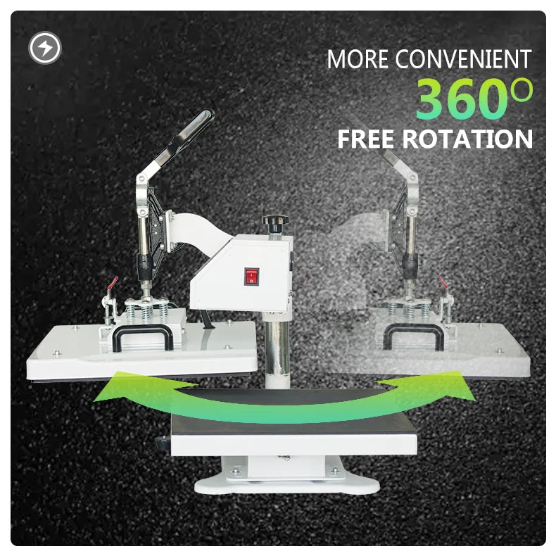 New  8 in 1 Combo  16x24 Heat Press Double Display Advanced Heat Press Machine  for  Cap Mug T-shirt
