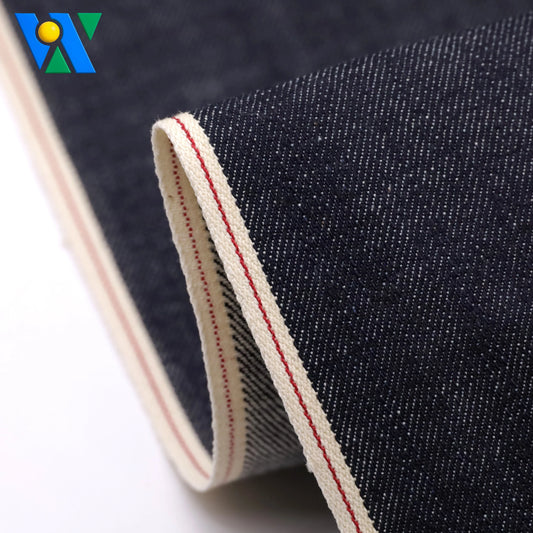 13.5oz Selvedge Denim Fabric 100% Cotton Raw Selvedge Denim Jeans Fabric Crosshatch Slub Denim Fabric for Pants Jackets