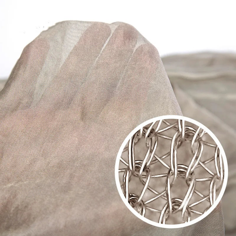 100% Silver Fiber Emf Knitted Fabric AntiBacterial Underwear Lining Anti Radiation Cloth EMF Protection Clothing for Healthy