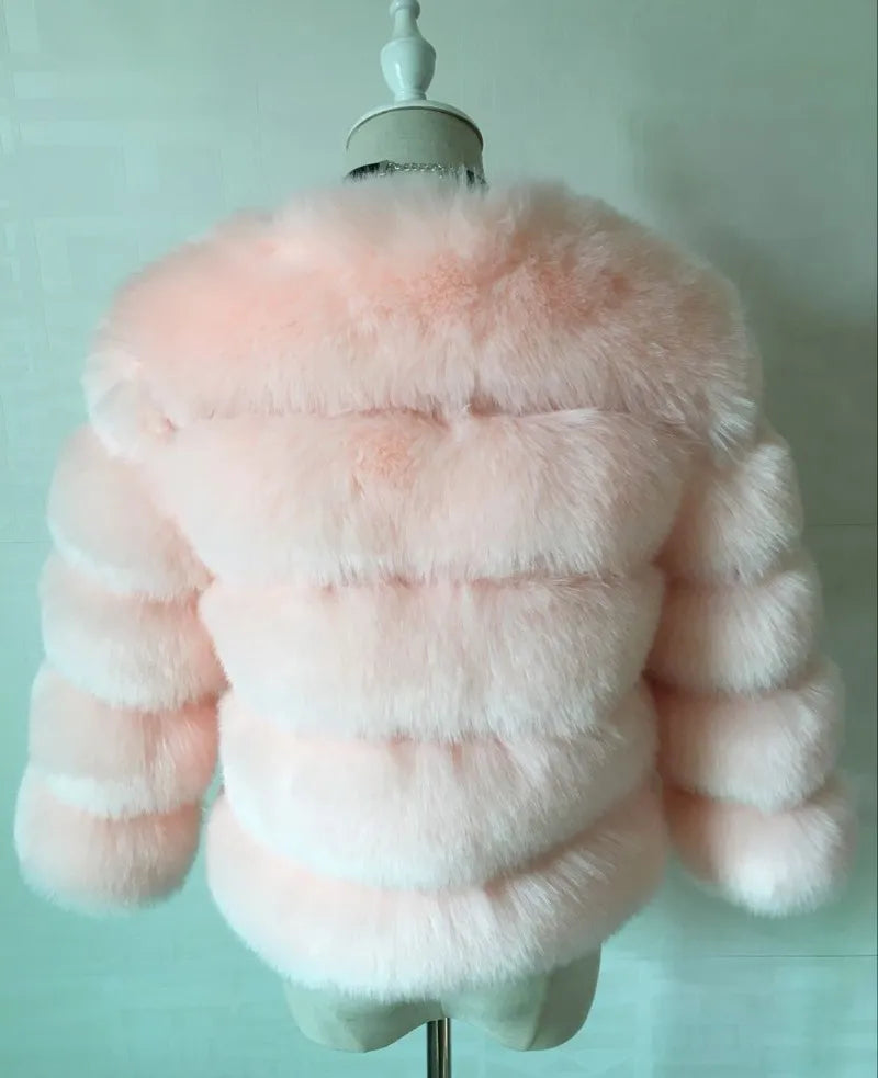 Elegant Short Length Artificial Fur Jacket for Women to Stay Cozy and Stylish During Cold Weather Days