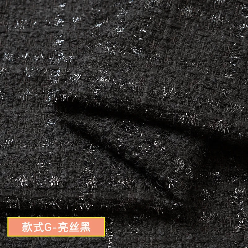 Wholesale 100% Polyester Woolen Fabric Fiber Plaid Check Woven Woolen Yarn Dyed Tweed Fabric for Coat Clothing Dress Vest Skirt