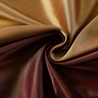 Shiny Satin Slub Dupion Fabric 100% Polyester Quick Shipping 96 Colors in Stock for Girls' Long Dresses and Curtains