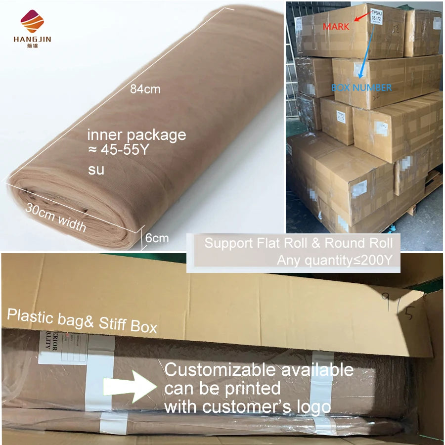 Wholesale Colorful 6420 Rachel Tulle Net TUTU Skirt Tulle Roll Dress Material Soft Nylon Tulle Mesh Fabric