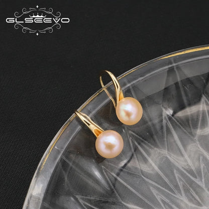 Natural Freshwater Pearl Ear Hook Earrings Fashion Luxury Personality Gold Plated Ear Hook Women Girls Fine Jewelry
