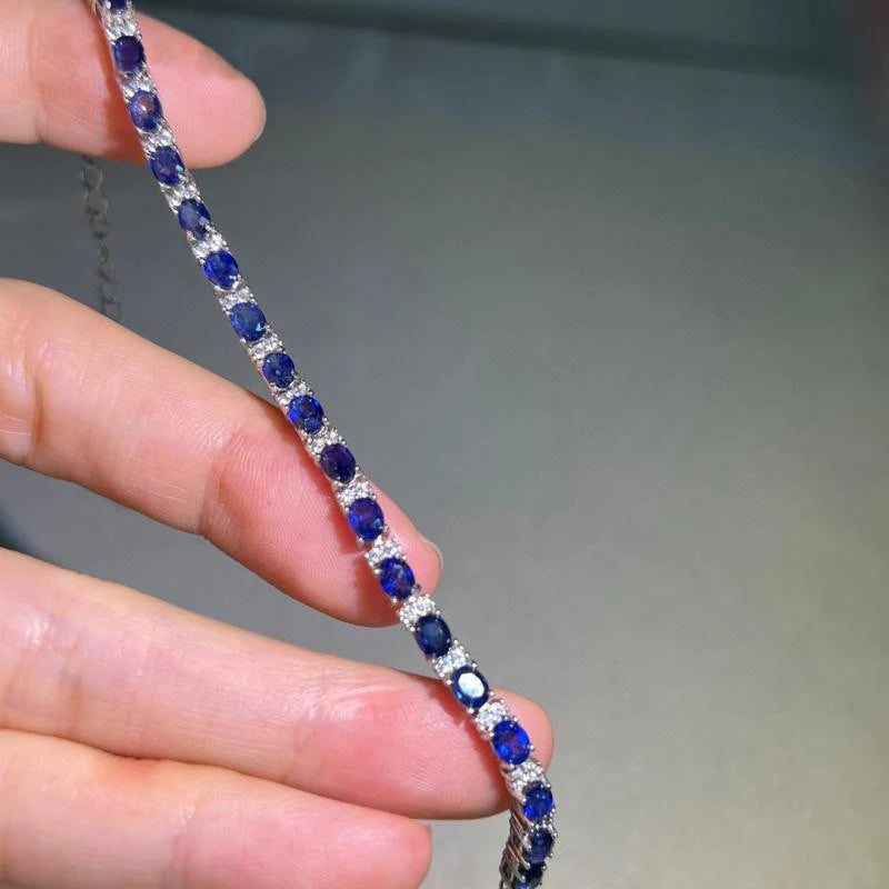 Exquisitely Crafted Fine Jewelry 925 Sterling Silver  Adjustable Ruby  Gemstone Woman Bracelet