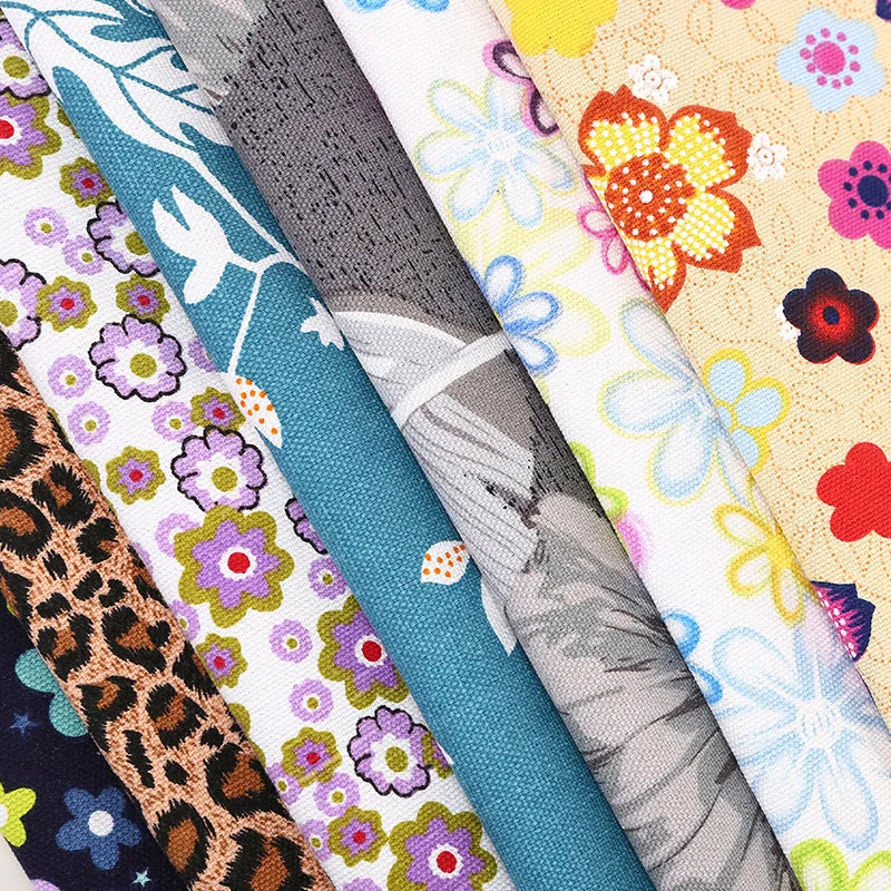 Wholesale Plant Printed Canvas Fabric for Luggage Tablecloths Curtains Sofas Sewing High-quality Thickened 10oz390G Canvas Cloth