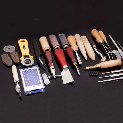 Handmade Leather Production Tool Set Hand Sewing Materials Bags Leather Tools Homemade
