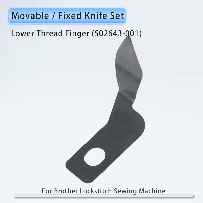 Movable / Fixed Knife Fits Brother S7200, SL-710A, SL-737A, JACK A2, A3, A4 Sewing Machine S02645 S02637 S02643 Thread Cut Blade