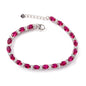 Exquisitely Crafted Fine Jewelry 925 Sterling Silver  Adjustable Ruby  Gemstone Woman Bracelet