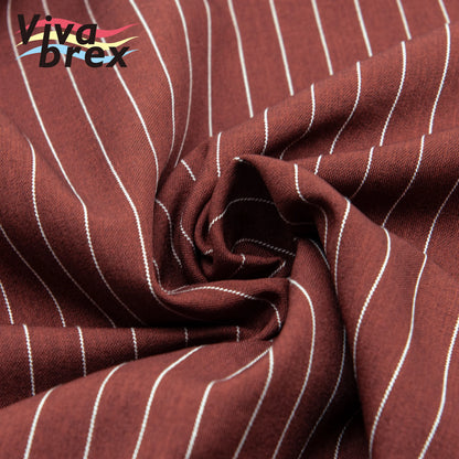 100% Polyester Fabric 200gsm Yarn-Dyed Striped Stretch Solid & Striped Work Suits Uniforms Fashion Pants