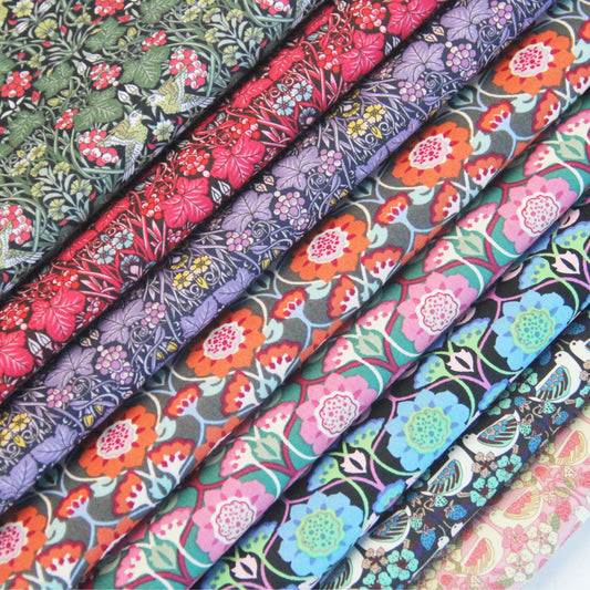 No Moq Custom Digital Print Liberty Cotton Tana Lawn Fabric With Floral Designs 100% Organic Fabric for Clothing