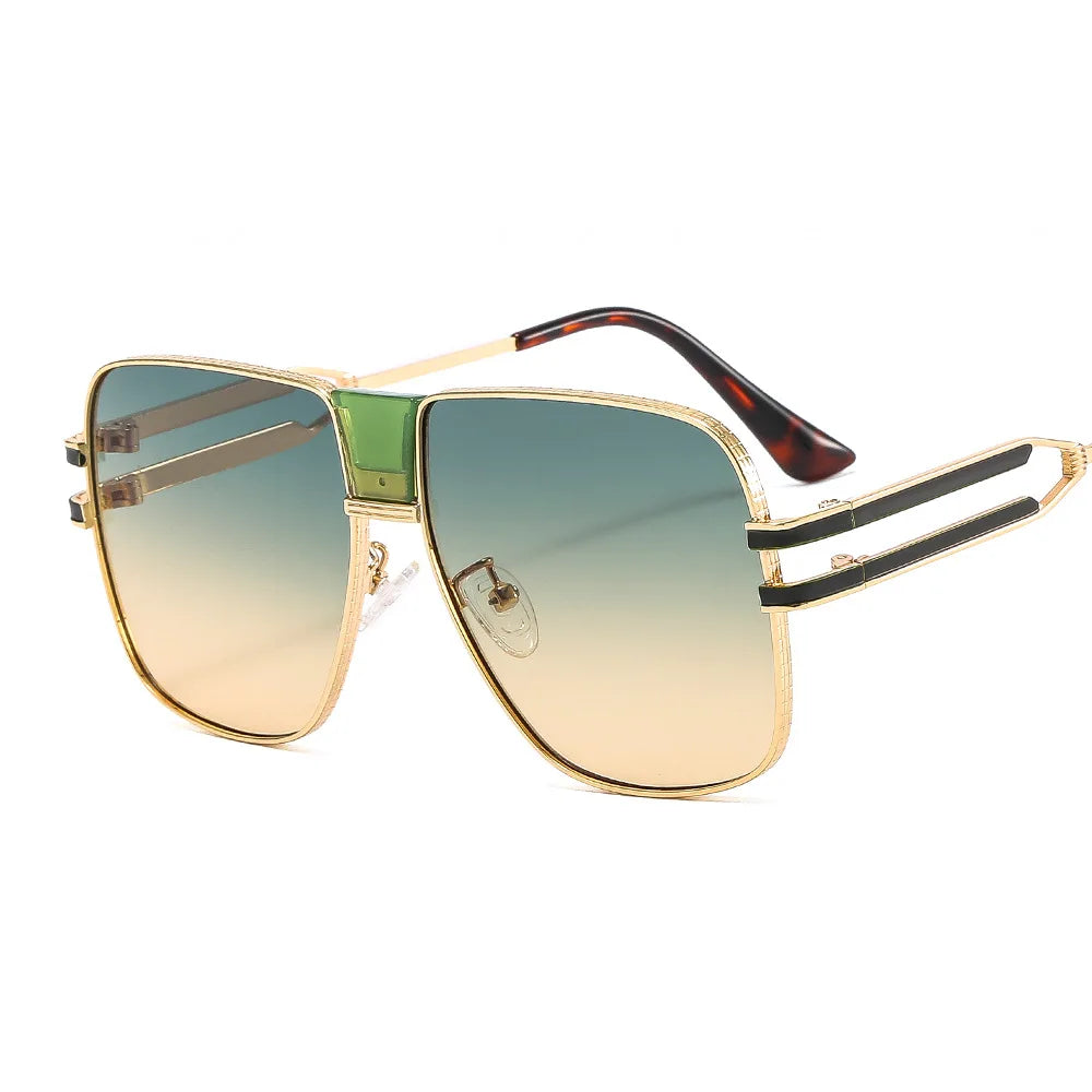 Retro Fashion Steampunk Metal Shades Sunglasses Sun Glasses Oversize Sunglasses Women and Men