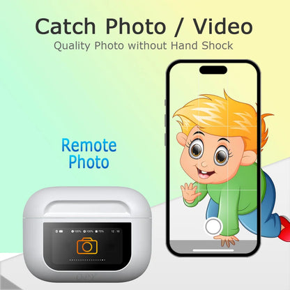 Smart Glasses Induction Bone Conduction S9 Wireless Earphones Waterproof In-Ear Headphones Digital Display Battery Indicator