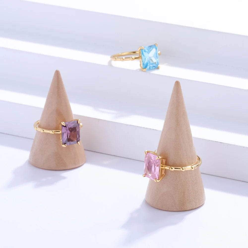 Bijoux En Argent Jewelry Crystal Gemstone 925 Sterling Silver Custom Birthstone Ring Amethyst Tiny Ring Band Summer Ring