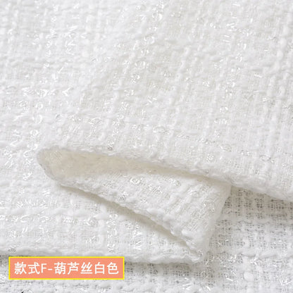 Wholesale 100% Polyester Woolen Fabric Fiber Plaid Check Woven Woolen Yarn Dyed Tweed Fabric for Coat Clothing Dress Vest Skirt