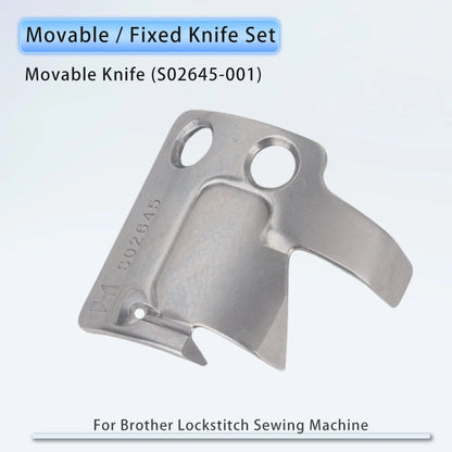 Movable / Fixed Knife Fits Brother S7200, SL-710A, SL-737A, JACK A2, A3, A4 Sewing Machine S02645 S02637 S02643 Thread Cut Blade