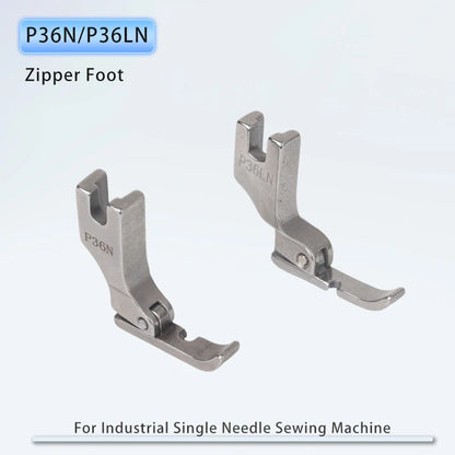 P36N P36LN Zipper Foot for Industrial 1-needle Lockstitch Sewing Machine JUKI BROTHER All Steel Sewing Accessories Cording Feet