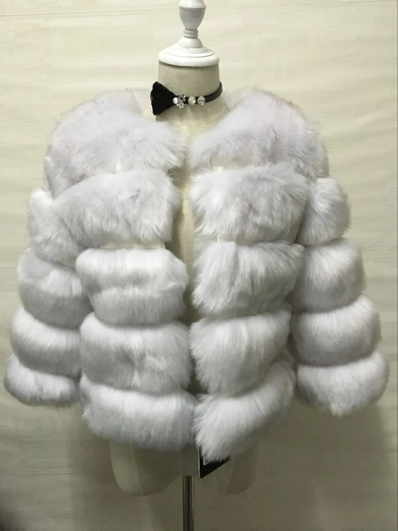 Elegant Short Length Artificial Fur Jacket for Women to Stay Cozy and Stylish During Cold Weather Days
