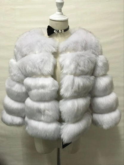 Elegant Short Length Artificial Fur Jacket for Women to Stay Cozy and Stylish During Cold Weather Days