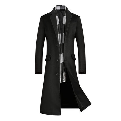Coats for Men,Wool content 54%,A Long Jacket Below The Knee,Men's Overcoat,Men's Coat Windbreaker,Men Coats, Long Overcoat Men