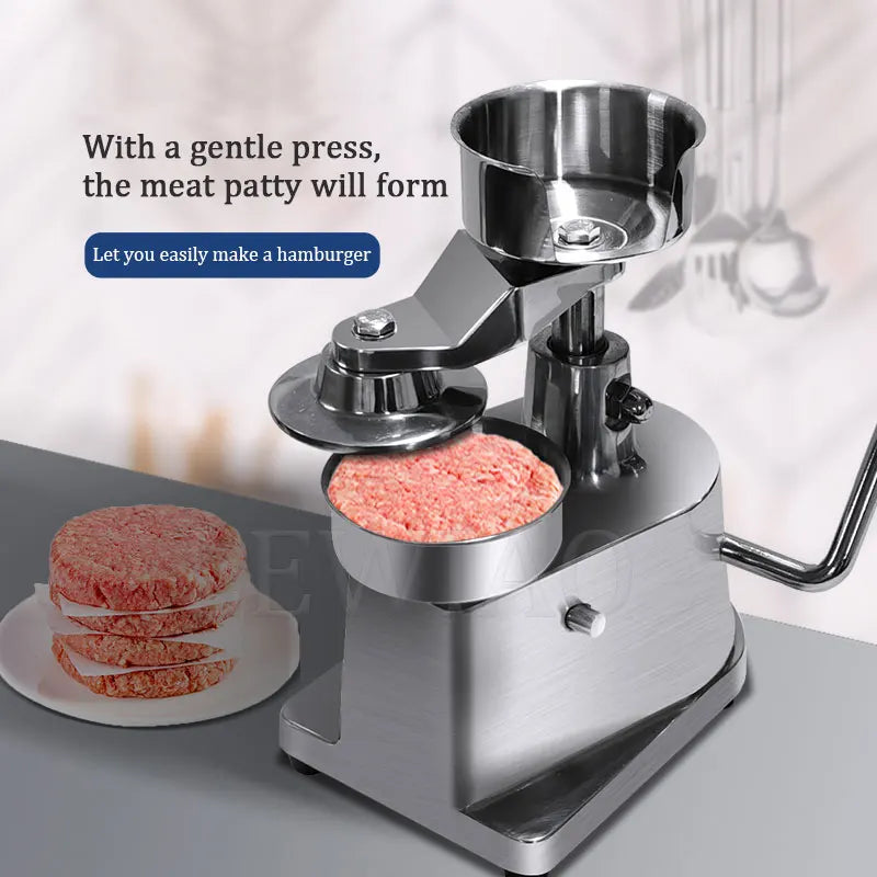 Hamburger Press 100-150mm Commercial Manual Round Meat Shaping Kitchen Machine Home Forming Burger Patty Maker