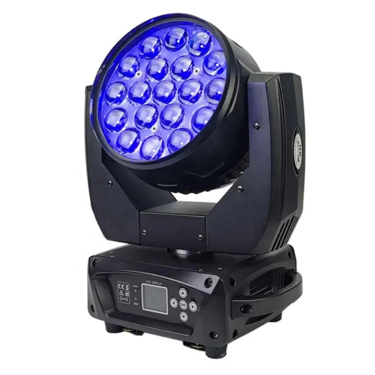 Stage Lighting 19*15W RGBW 4in1led Zoom Wash Moving Head Light for Party Wedding Dj Disco
